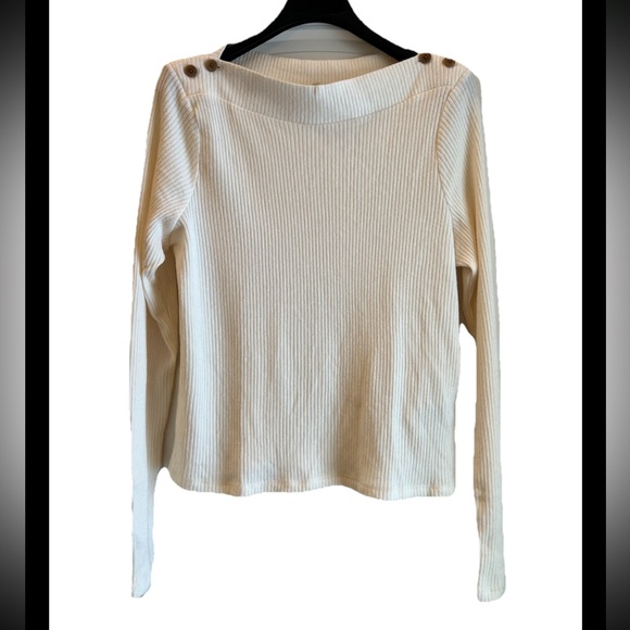 Madewell Ribbed Long Sleeve Boatneck Shirt XS NT 908 - Picture 3 of 8